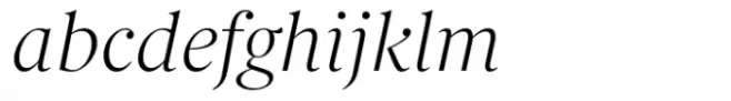 Berlingske Serif Text Std Ultralight Italic