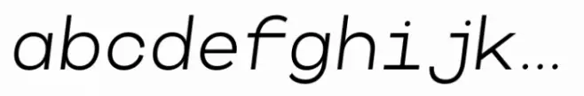Codeworld Mono Light Italic