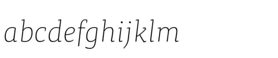 FF Tisa® Paneuropean Thin Italic