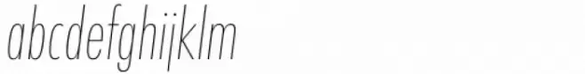 Futura Now Text Condensed ExtraLight Italic