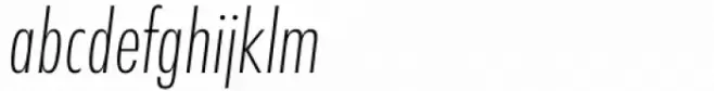 Futura Now Text Condensed Light Italic