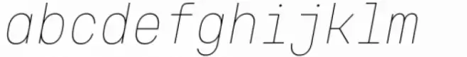 Voyager Mono Condensed Thin Italic