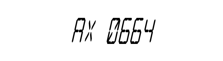 LCD Display: 14 Segment (Italic Condensed)  Скачать бесплатные шрифты