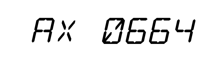 LCD Display: 14 Segment (Italic)  Скачать бесплатные шрифты