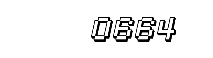 SF Pixelate Shaded Oblique  Скачать бесплатные шрифты