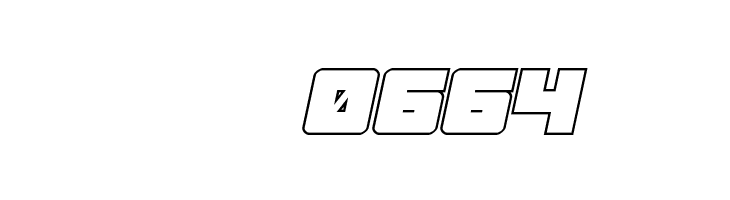 Samurai Terrapin Outline Italic  Скачать бесплатные шрифты