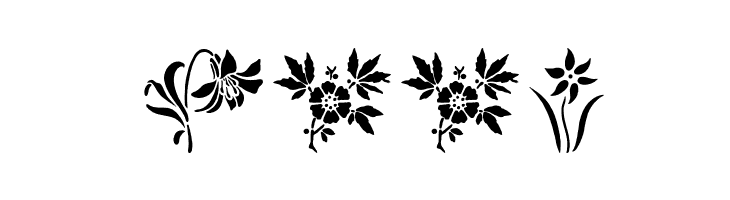HFF Floral Stencil  Скачать бесплатные шрифты