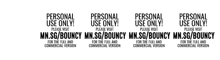 Bouncy Thin PERSONAL USE ONLY  Скачать бесплатные шрифты