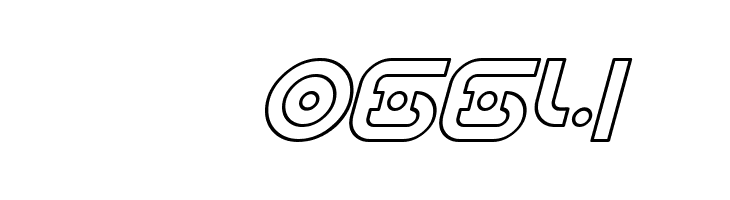 SF Planetary Orbiter Outline Italic  Скачать бесплатные шрифты
