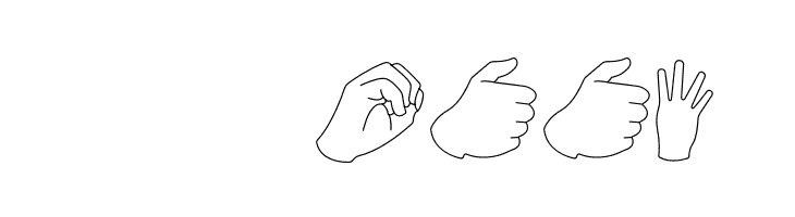 AuslanFingerSpelling  Скачать бесплатные шрифты