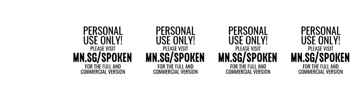 Spoken BG PERSONAL USE ONLY  Скачать бесплатные шрифты