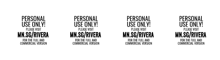 Rivera PERSONAL USE ONLY Black  Скачать бесплатные шрифты