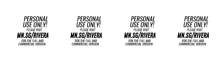 Rivera PERSONAL USE ONLY Black Italic  Скачать бесплатные шрифты