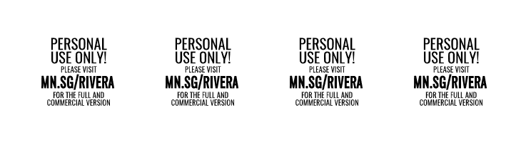 Rivera PERSONAL USE ONLY Thin  Скачать бесплатные шрифты