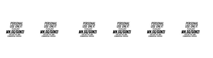 Gonzi Expanded PERSONAL USE Thin Italic  Скачать бесплатные шрифты