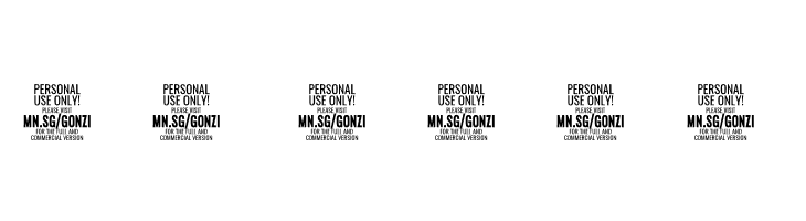 Gonzi Expanded PERSONAL USE Black  Скачать бесплатные шрифты