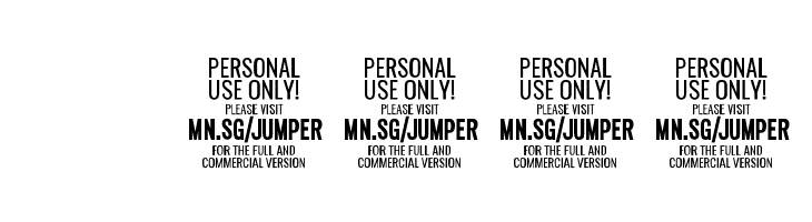 Jumper PERSONAL USE ONLY Black  Скачать бесплатные шрифты