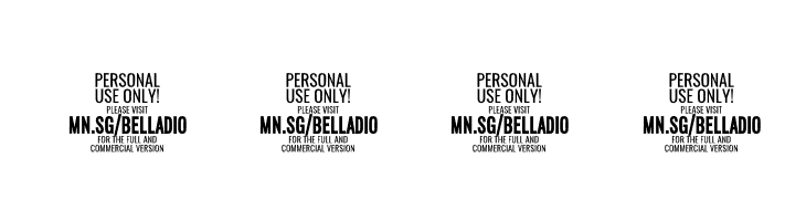 Belladio PERSONAL USE ONLY Regular  Скачать бесплатные шрифты