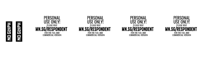 Respondent PERSONAL USE ONLY Thin PERSONAL USE ONLY  Скачать бесплатные шрифты