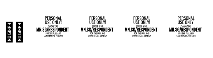 Respondent PERSONAL USE ONLY Light PERSONAL USE ONLY  Скачать бесплатные шрифты