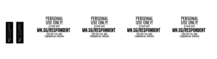 Respondent PERSONAL USE ONLY Bold PERSONAL USE ONLY  Скачать бесплатные шрифты