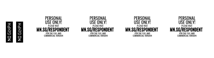 Respondent PERSONAL USE ONLY Medium PERSONAL USE ONLY  Скачать бесплатные шрифты