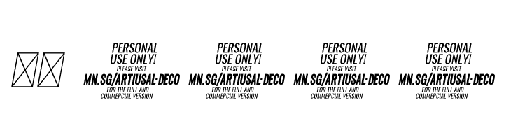 Artisual Deco Regular Italic PERSONAL USE ONLY PERSONAL USE ONLY  Скачать бесплатные шрифты