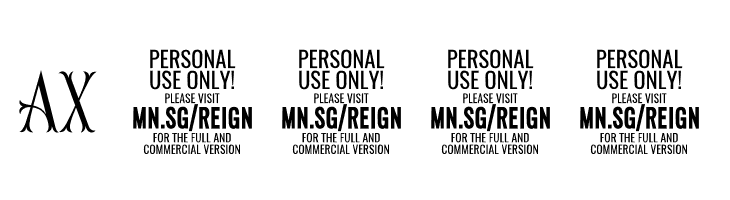 First Reign PERSONAL USE ONLY Thin  Скачать бесплатные шрифты