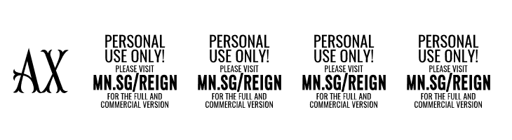 First Reign PERSONAL USE ONLY Regular  Скачать бесплатные шрифты