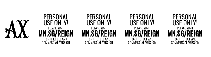 First Reign PERSONAL USE ONLY Bold  Скачать бесплатные шрифты