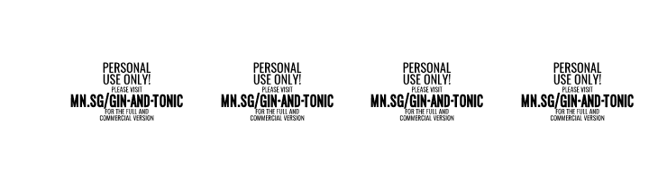 Gin And Tonic PERSONAL USE Italic  Скачать бесплатные шрифты