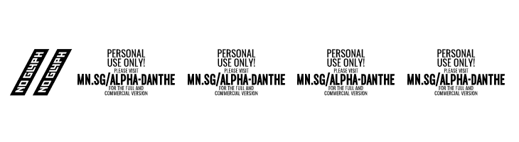 Alpha Danthe PERSONAL USE Italic  Скачать бесплатные шрифты