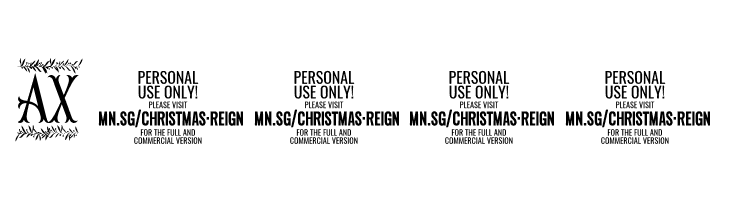 Christmas Reign Deco PERSONAL  Скачать бесплатные шрифты