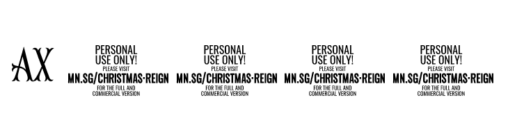 Christmas Reign PERSONAL  Скачать бесплатные шрифты