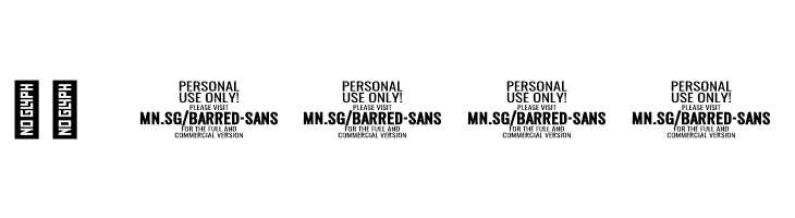 Barred Sans Wide PERSONAL USE Regular  Скачать бесплатные шрифты