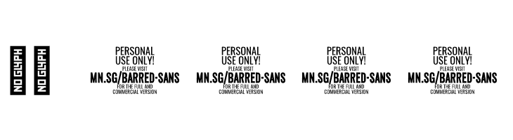 Barred Sans PERSONAL USE Regular  Скачать бесплатные шрифты