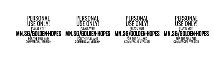 Golden Hopes PERSONAL USE ONLY Regular  Скачать бесплатные шрифты