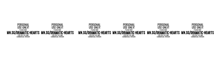 Dramatic Hearts Italic PERSONAL Italic  Скачать бесплатные шрифты