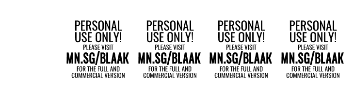 Blaak Black PERSONAL USE Italic  Скачать бесплатные шрифты