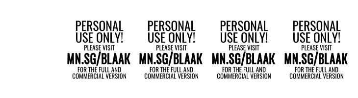 Blaak Bold PERSONAL USE  Скачать бесплатные шрифты