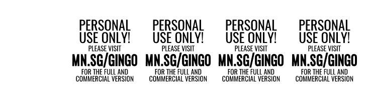 GingoPERSONALUSEThin  Скачать бесплатные шрифты