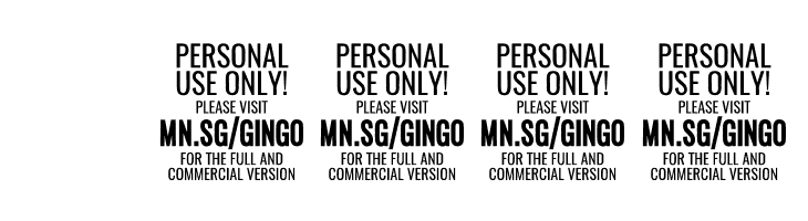 GingoPERSONALUSE-Bold  Скачать бесплатные шрифты