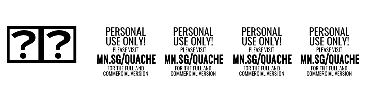 QuacheBlackExpandedPERSONAL  Скачать бесплатные шрифты