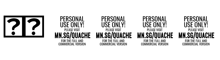 QuacheBlackCondensedPERSONAL  Скачать бесплатные шрифты