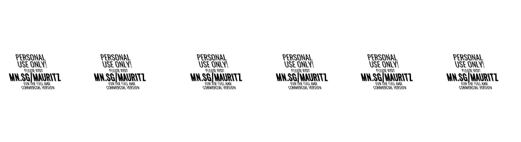 Mauritz Sans PERSONAL USE Regular  Скачать бесплатные шрифты