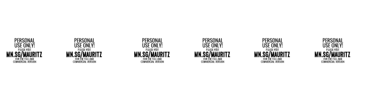 Mauritz Bold PERSONAL USE ONLY Bold  Скачать бесплатные шрифты