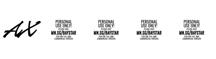 Baystar Script PERSONAL USE ONLY Bold PERSONAL USE ONLY  Скачать бесплатные шрифты