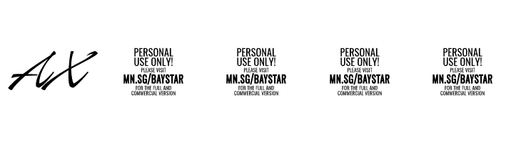 Baystar Script PERSONAL USE ONLY Light PERSONAL USE ONLY  Скачать бесплатные шрифты