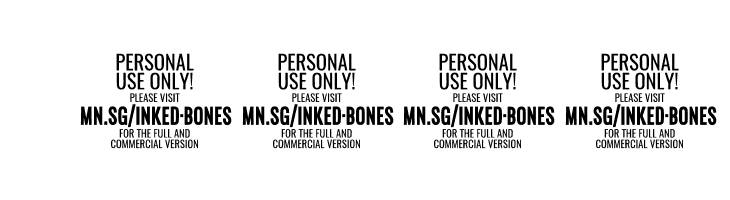Inked Bones PERSONAL USE ONLY  Скачать бесплатные шрифты