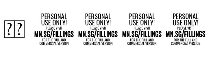 Fillings Urban Outl PERSONAL USE Regular  Скачать бесплатные шрифты